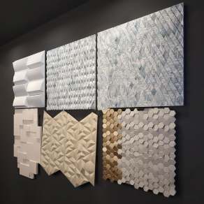 现代金属墙饰板组合3D模型下载